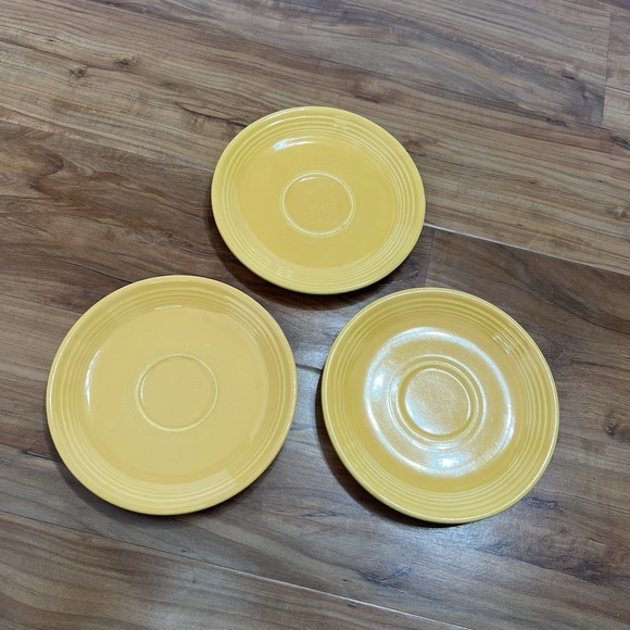 Set of 3 Vintage Fiesta Ware HLC Homer Laughlin China‎ Saucers/Plates 6" - Picture 2 of 9
